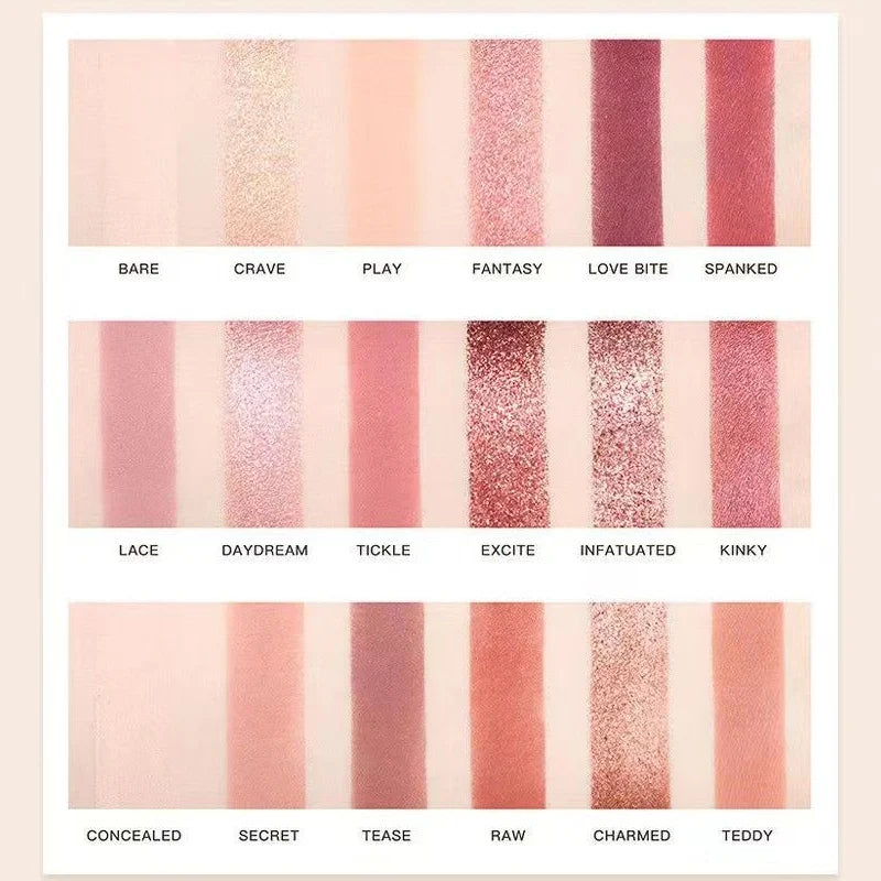 Palette fards à paupières, mats et pailletés, smoky eyes, poudre scintillante