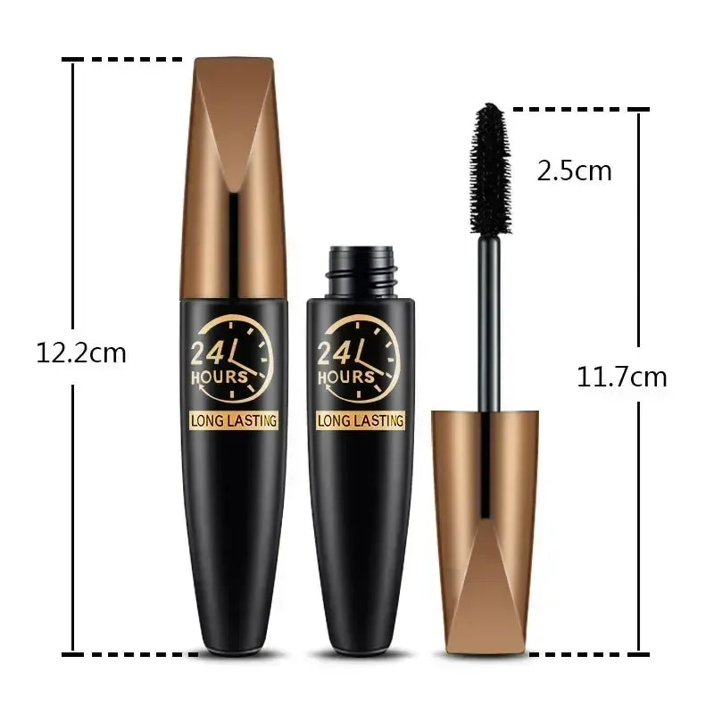 Mascara 5D waterproof fibres de soie noir extensions cils allongeant et volumisant maquillage femme longue tenue