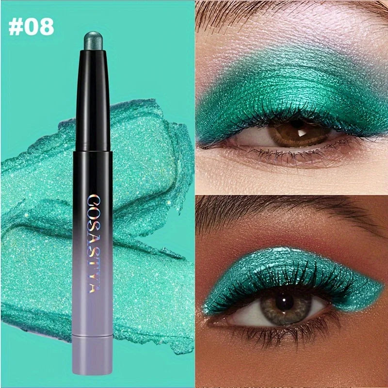 Crayon fard à paupières marron neutre métallique, crème magique scintillante, illuminateur yeux, crayon surligneur et eyeliner