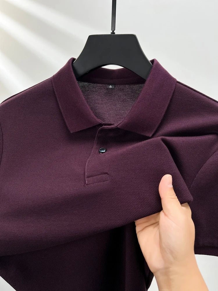 Polo à manches courtes pour hommes, 100% pur coton, mode d'été, classique, couleur unie, confortable, golf, T-shirt style décontracté, offre spéciale