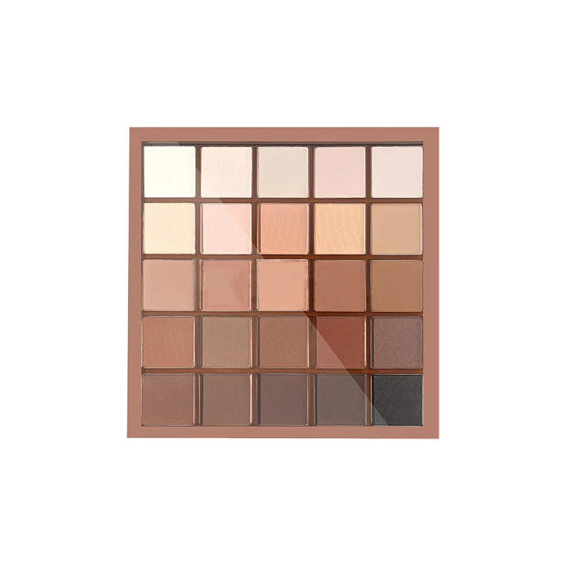 Palette Fards à Paupières 25 Couleurs — Tons Naturels Gris, Marron et Terre, Style Café et Chocolat, Maquillage pour Yeux, Cosmétiques pour Femmes