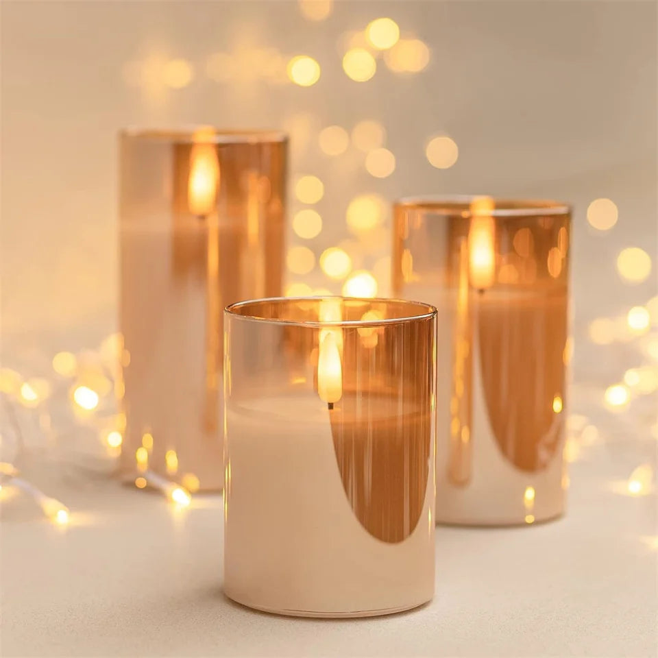 LED Flameless Wax Candles with Remote & Timer – Realistic Flickering Candles for Home Decor