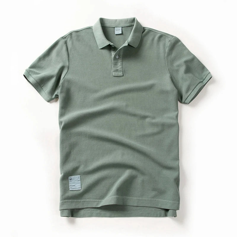 Polo Chemise 2024 Nouveau Été Revers artificiel asticité T-shirt Solide document De Mode À Manches Courtes D'affaires Décontracté Hommes Vêtements M-3XL musicien 13200