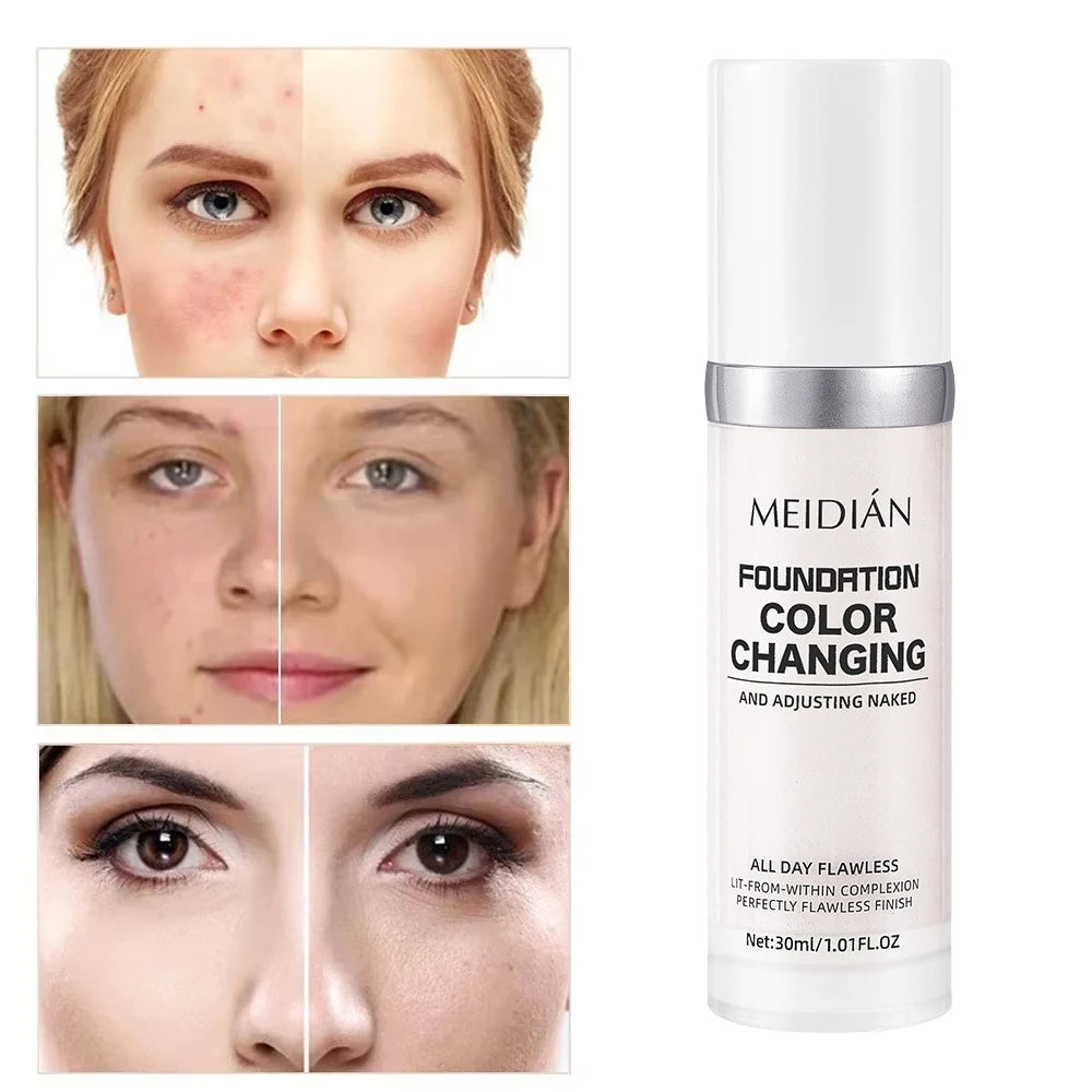 Fond de teint magique liquide changeant de couleur mat doux longue tenue hydratant base maquillage vente en gros