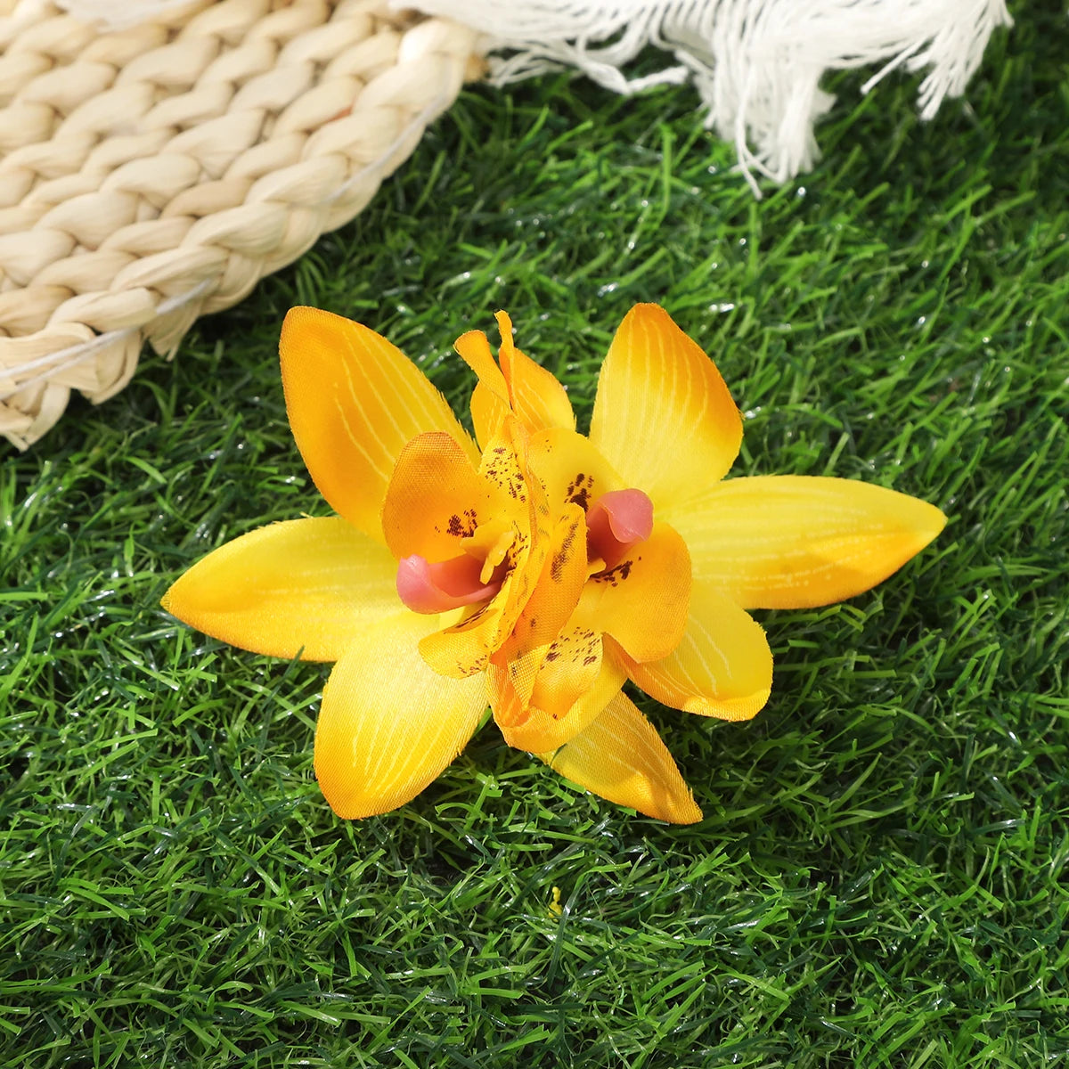 « Barrettes Femme – Fleurs Orchidée, Style Bohème »