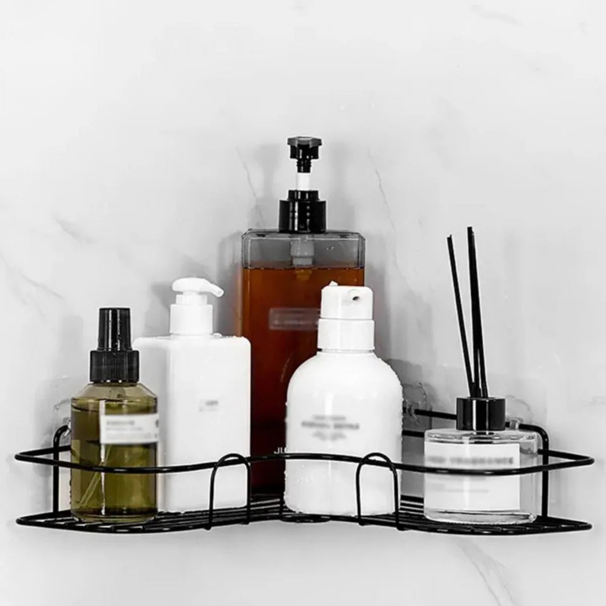 No-Drill Bathroom Shower Shelf – Triangle Corner Storage Rack