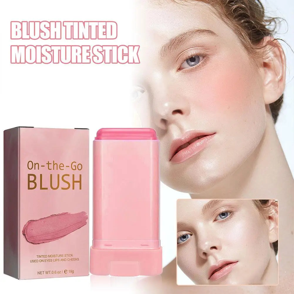 Blush Stick Multifonction — Illumine et Crée un Contour 3D, Maquillage Nude Naturel, Waterproof et Léger, 3 en 1 pour Lèvres, Joues et Ombres à Paupières