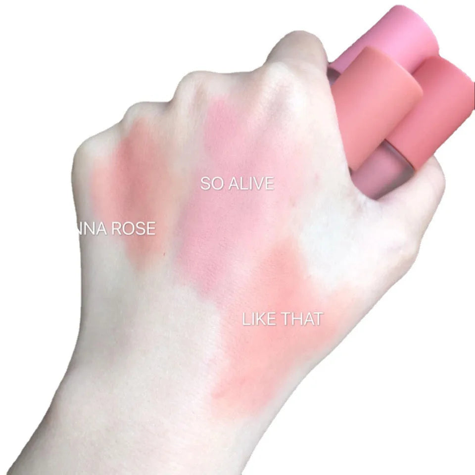 Blush liquide rose – Ombre à paupières longue tenue, waterproof et non décolorant – Rehausse la couleur du visage, facile à appliquer, maquillage féminin