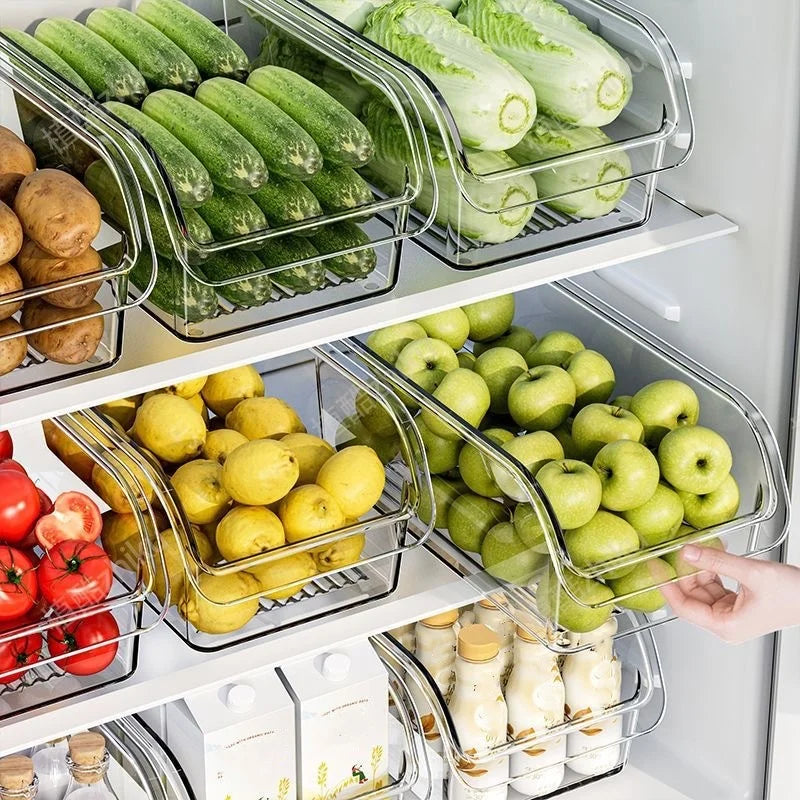 Large-Capacity Refrigerator Storage Box – Pull-Out Kitchen Organizer