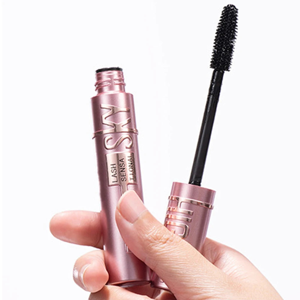 Mascara recourbant et allongeant waterproof – Séchage rapide, formule anti-bavure | Donne du volume naturel et des cils épais | Maquillage noir intense pour un regard défini