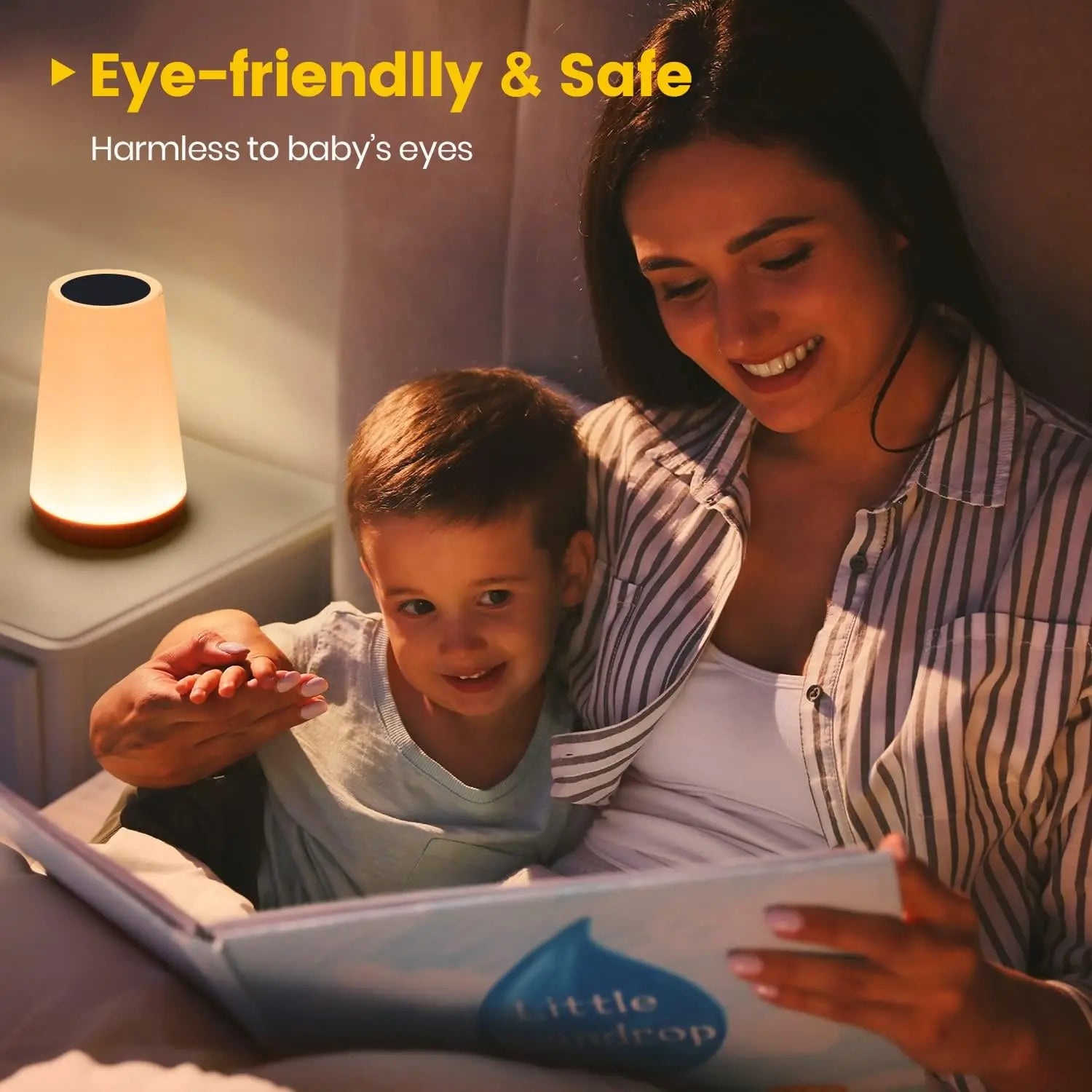 13-Color RGB Night Light – Rechargeable Touch Lamp with Remote Control