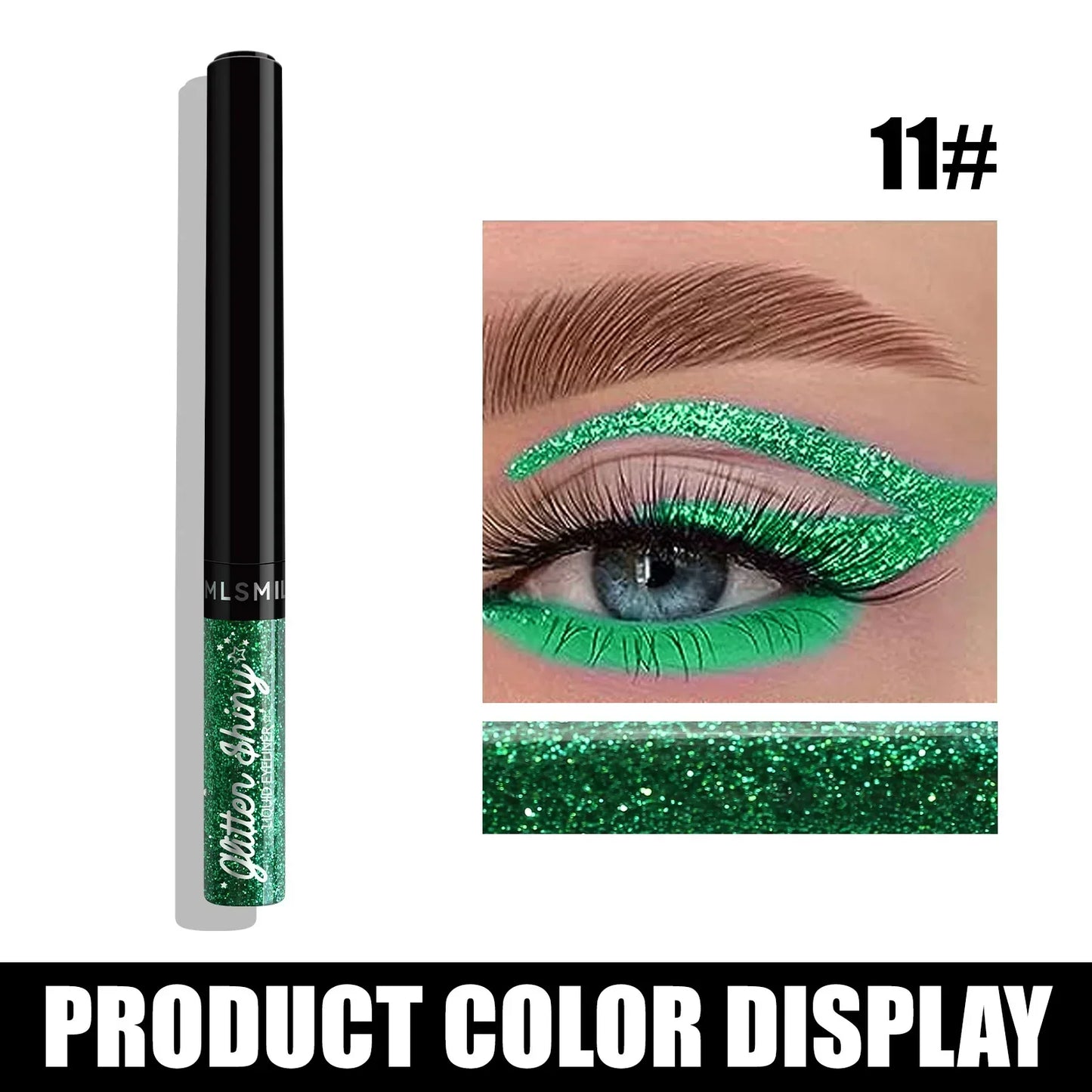 Eyeliner scintillant diamant – 12 couleurs, liquide, waterproof et résistant à la sueur, fard à paupières professionnel
