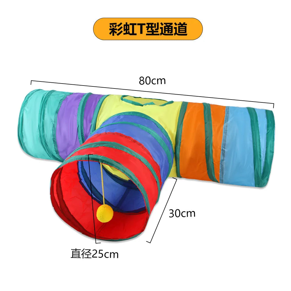 Foldable Cat Tunnel – Interactive Play Tunnel for Cats & Kittens