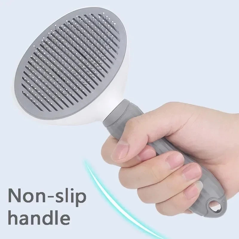 Self-Cleaning Pet Brush – Grooming & Deshedding Comb for Dogs and Cats