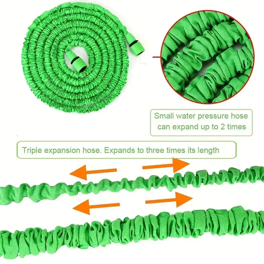 Expandable Magic Garden Hose – Flexible Water Hose with 7-Function Spray Gun