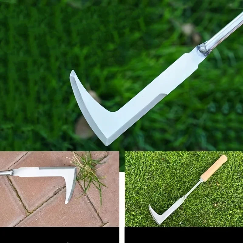 Stainless Steel Gap Weeding Tool – L-Shaped Multi-Purpose Garden Hand Tool