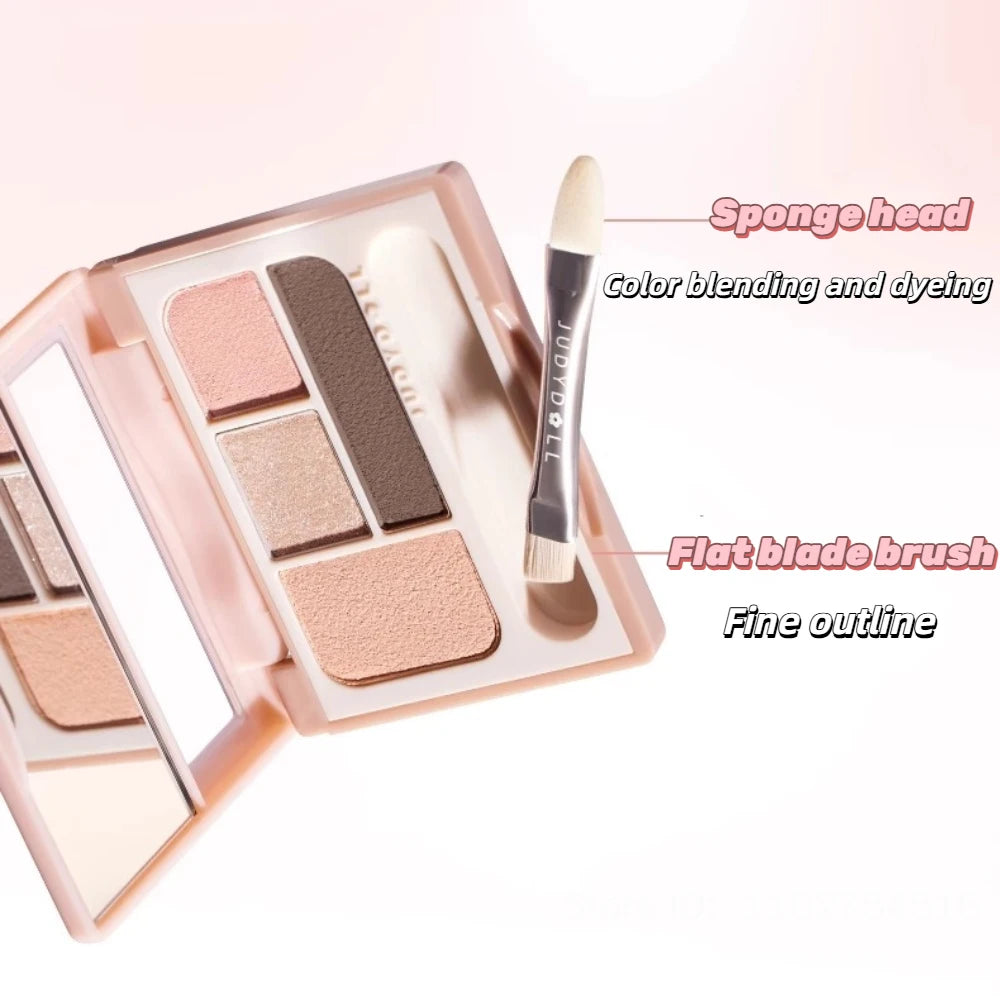 Palette 4 couleurs, fards à paupières, blush, eyeliner, highlighter et contouring, texture soyeuse, illumine le visage