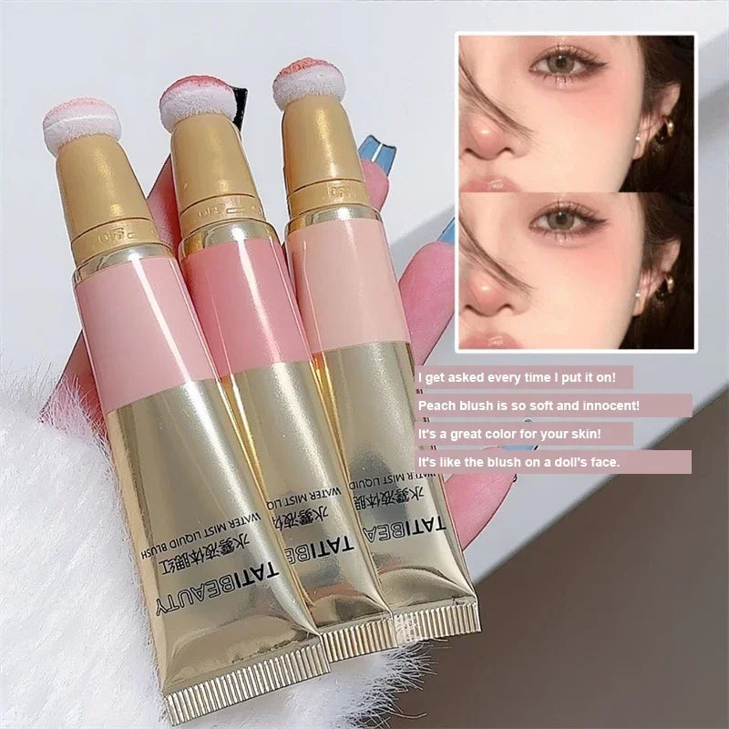 Blush Liquide Velours Mat — Pigment pour le Visage, Longue Tenue, Effet Naturel, Crème pour Joues, Teinte Rose Pêche, Maquillage Coréen