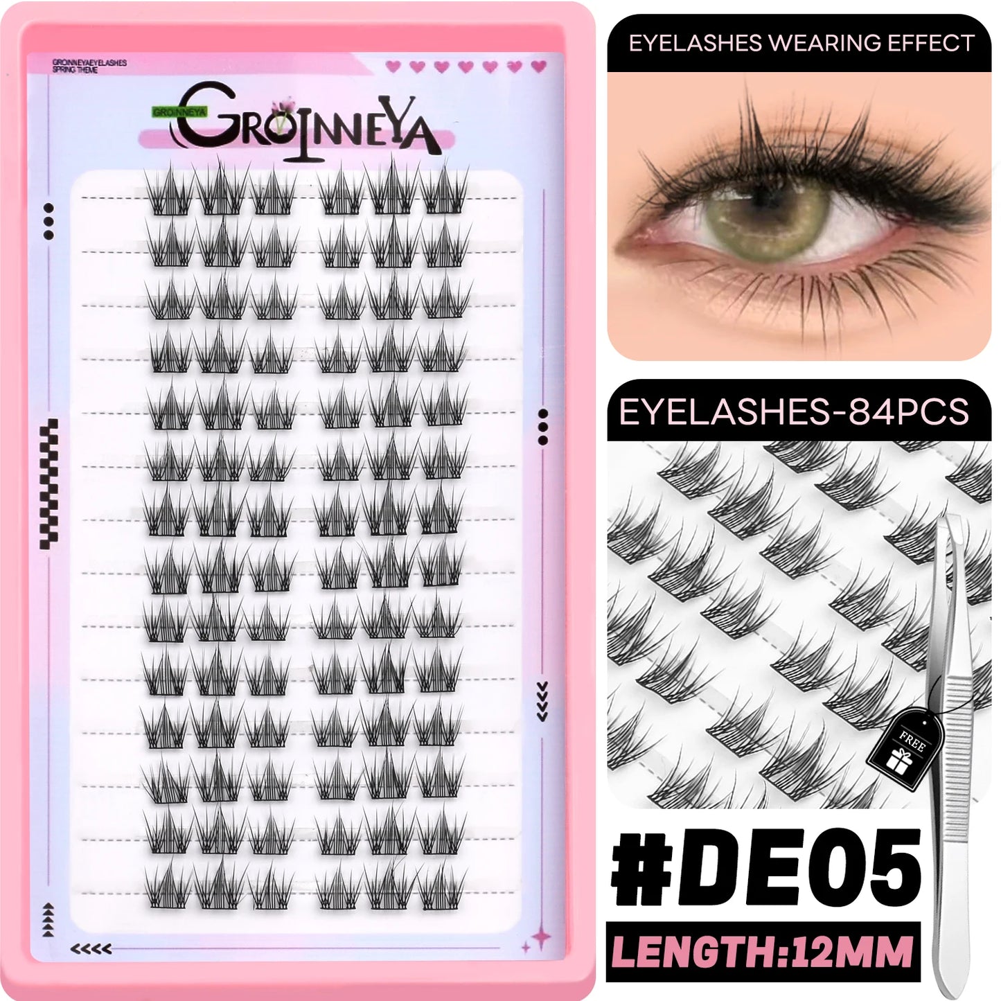 Grappes de cils DIY – Cils manga, multi-styles, effet naturel – Faux cils pour extensions et maquillage professionnel