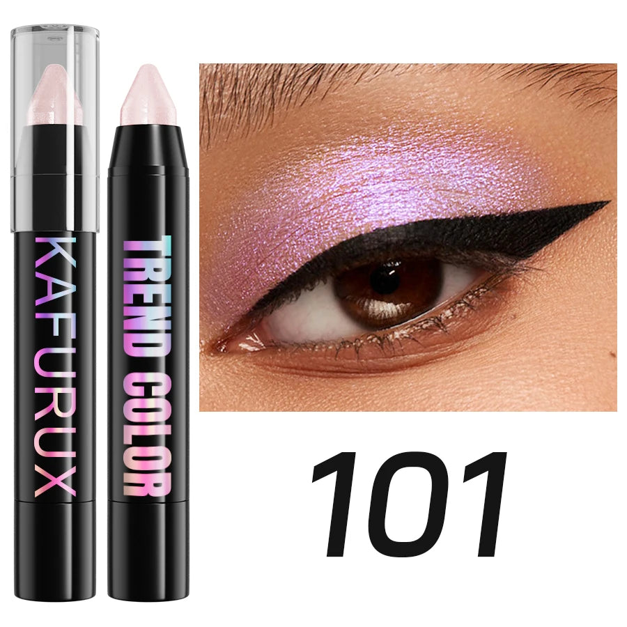 Crayon eyeliner nacré pailleté 24 couleurs, waterproof, mat, nude, effet illuminateur.