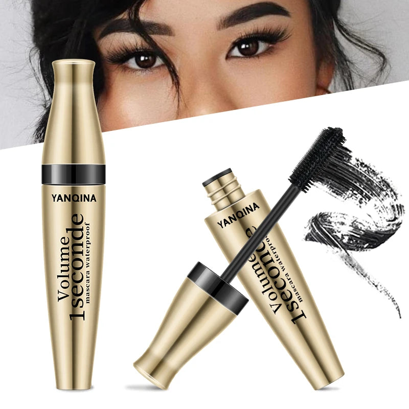 **« Mascara 3D waterproof – Recourbant, fibres noires et longue tenue »**