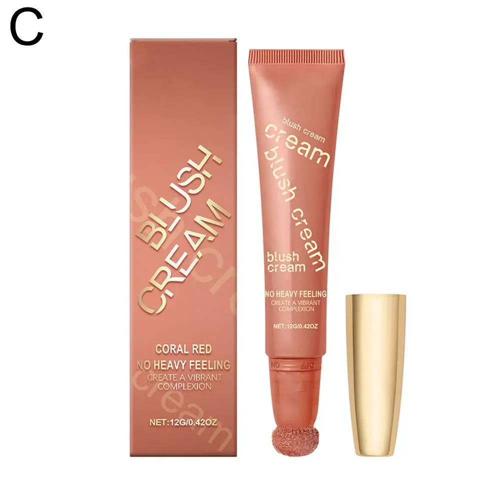 Blush stick crème liquide – Avec applicateur coussin, pour joues – Blush léger et facile à appliquer, maquillage confortable