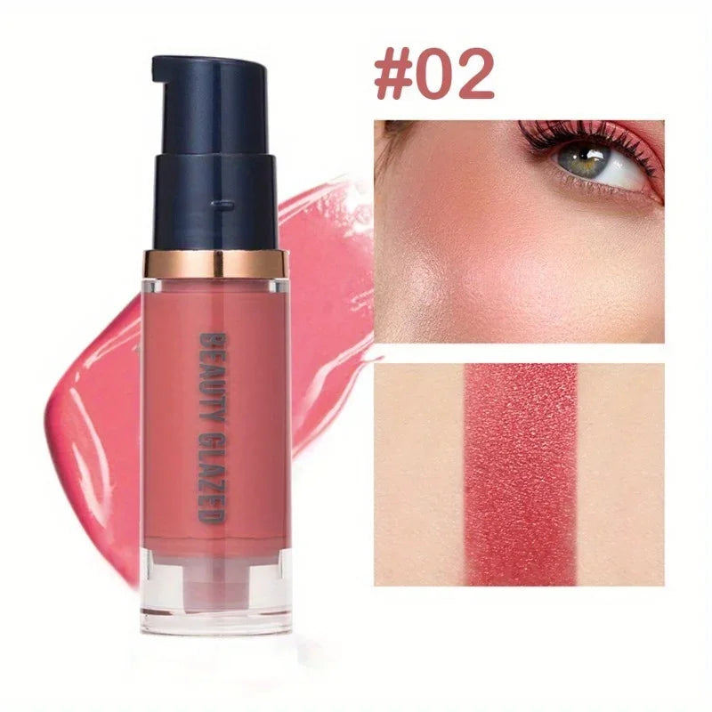 Blush liquide – Longue tenue, waterproof et anti-transpiration, léger – Ne s’efface pas, effet naturel sur les joues, maquillage visage