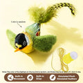 Interactive Chirping Bird Cat Toy with Elastic Rope