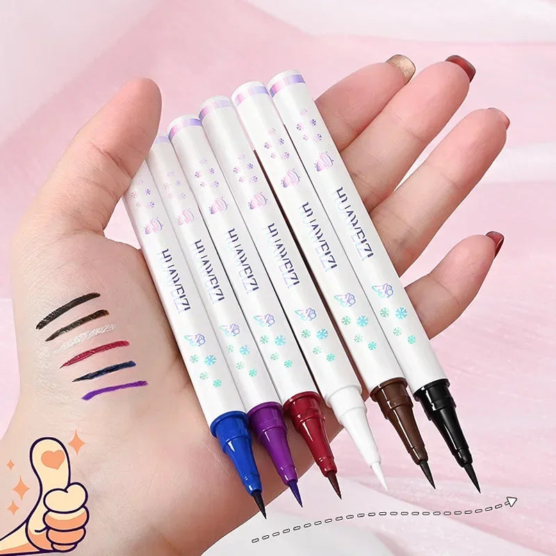 Stylo Eyeliner Liquide Blanc, Crayon Ver à Soie, Éclaircir les Coins des Yeux, Pigment Ultra-Mince, Imperméable, Fard à Paupières Lisse, 256