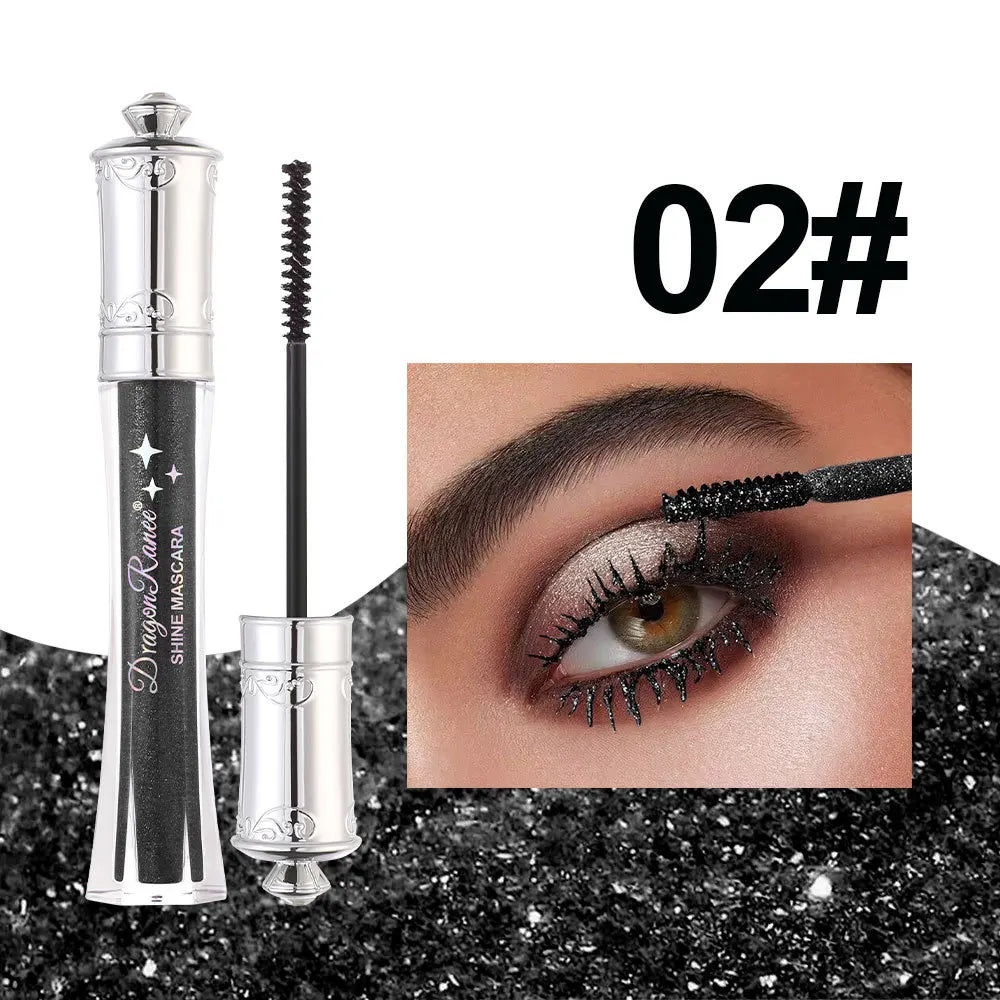 Mascara pailleté diamant coloré bleu waterproof scintillant séchage rapide extensions cils