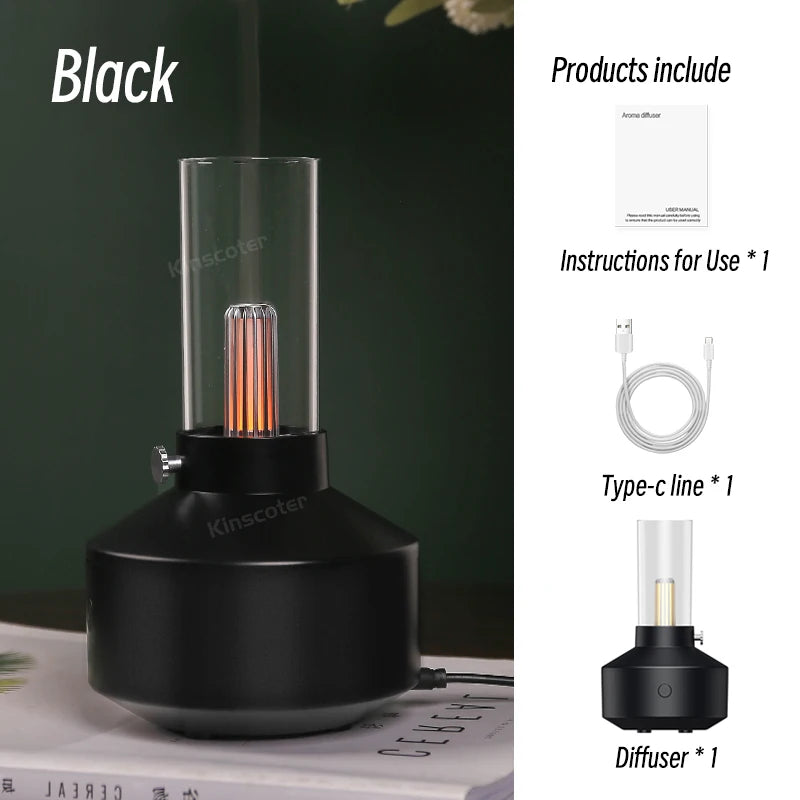 Portable Mini Aroma Diffuser – USB Essential Oil Humidifier with LED Night Light