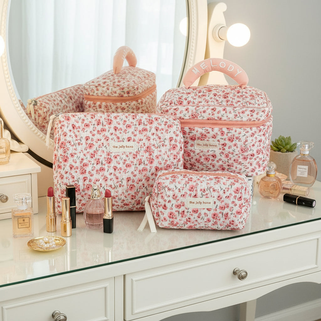 Floral Cosmetic Travel Bag