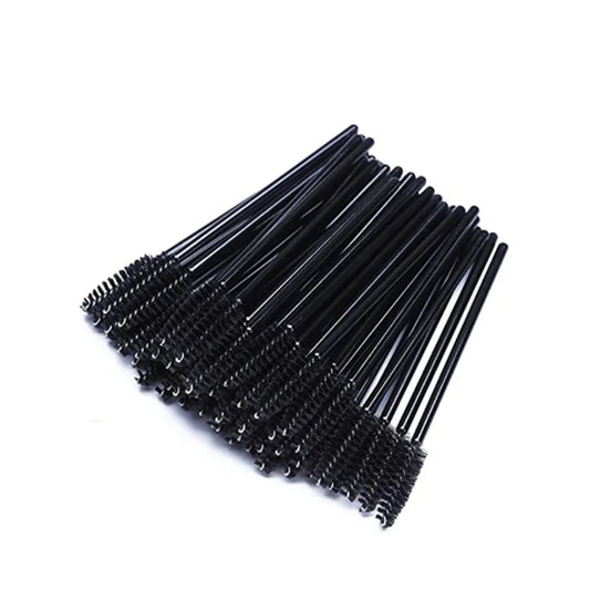 Lot de 5 ou 50 pinceaux maquillage nylon jetables brosse cils et sourcils peigne pour extensions et mascara