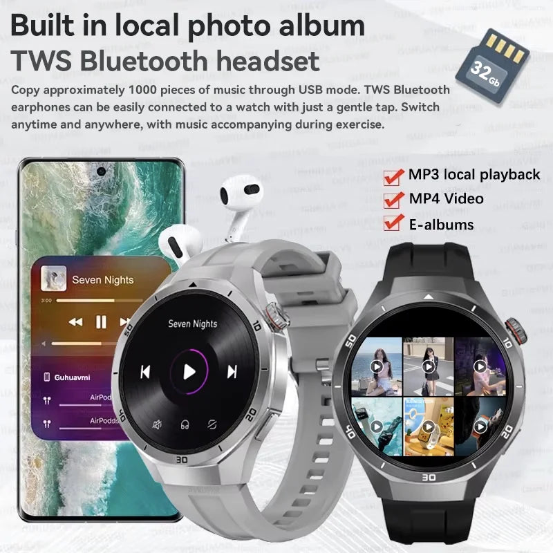 Montre connectée HUAWEI GT 5 Pro, mémoire de 32 go, AGPS Beidou, Navigation, écran saphir, vidéo HD, appel Bluetooth, nouveauté 2025