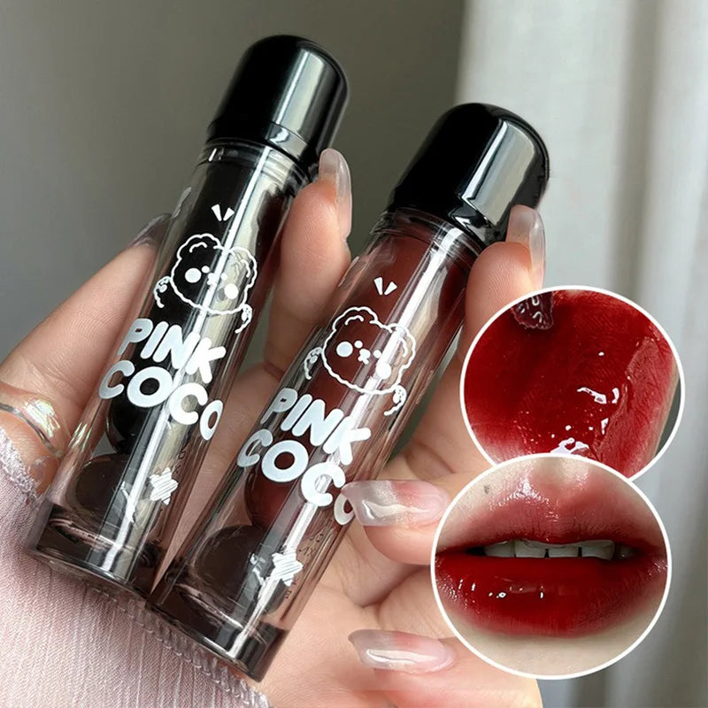 Gloss à lèvres – Finition miroir et longue tenue | Brillance éclatante | Idéal pour étudiants | Rouge à lèvres nude illuminant le teint