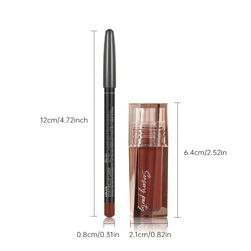 Set Lip Gloss & Crayon Lèvres – Hydratation et Précision 3D