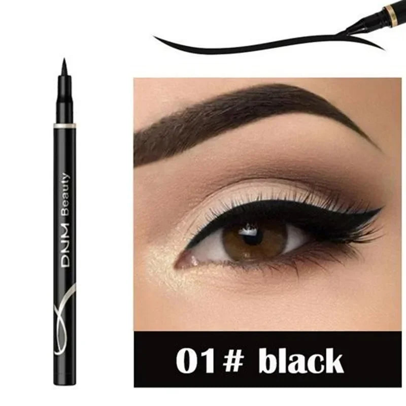 Set 12 Crayons Eyeliner Liquide – Waterproof, Facile à Appliquer, Mat, Couleurs Bleu, Rouge, Vert, Blanc, Or et Marron