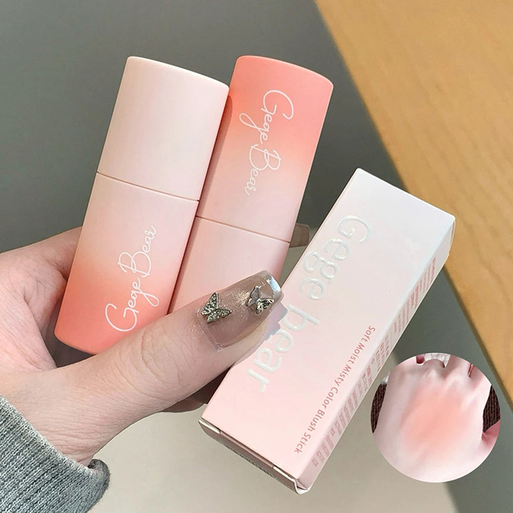 Blush Stick Mat Doux — Hydratant, Fini Mat Naturel, Texture Tendre, Facile à Estomper, Stick Rouge pour Joues