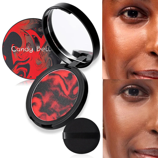 Poudre compacte transparente jelly matte, contrôle de l’huile, longue tenue, waterproof, anti-cernes, maquillage pour le visage