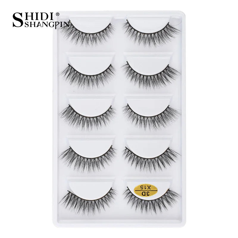 3 à 5 paires – Cils en vison 3D naturels, longs et doux, courts – Faux cils faits main, outil de maquillage pour extension de cils