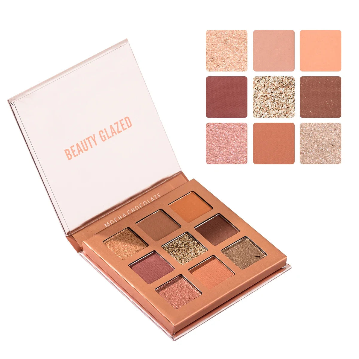 Palette de fards à paupières 9 couleurs nacrées, mates et longue tenue, waterproof
