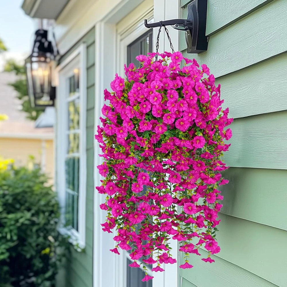 Artificial Morning Glory Flower Vine – Decorative Hanging Floral Garland