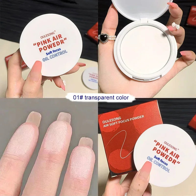 Poudre pressée transparente blanche – Illumine, contrôle de l’huile, anti-cernes, longue tenue, maquillage naturel du visage, poudre fixante, waterproof, cosmétique