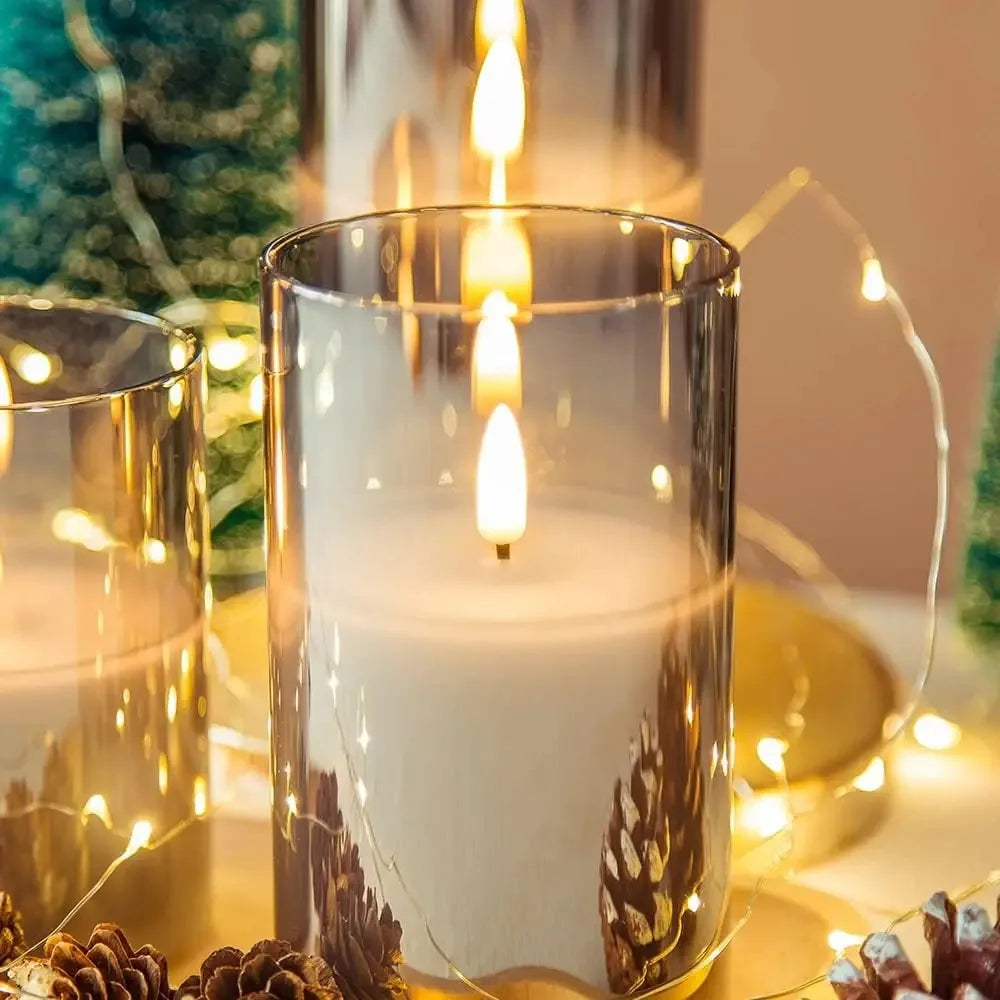 3PCS LED Flameless Candles with Remote Control – Flickering Candle Set for Home & Event Decor