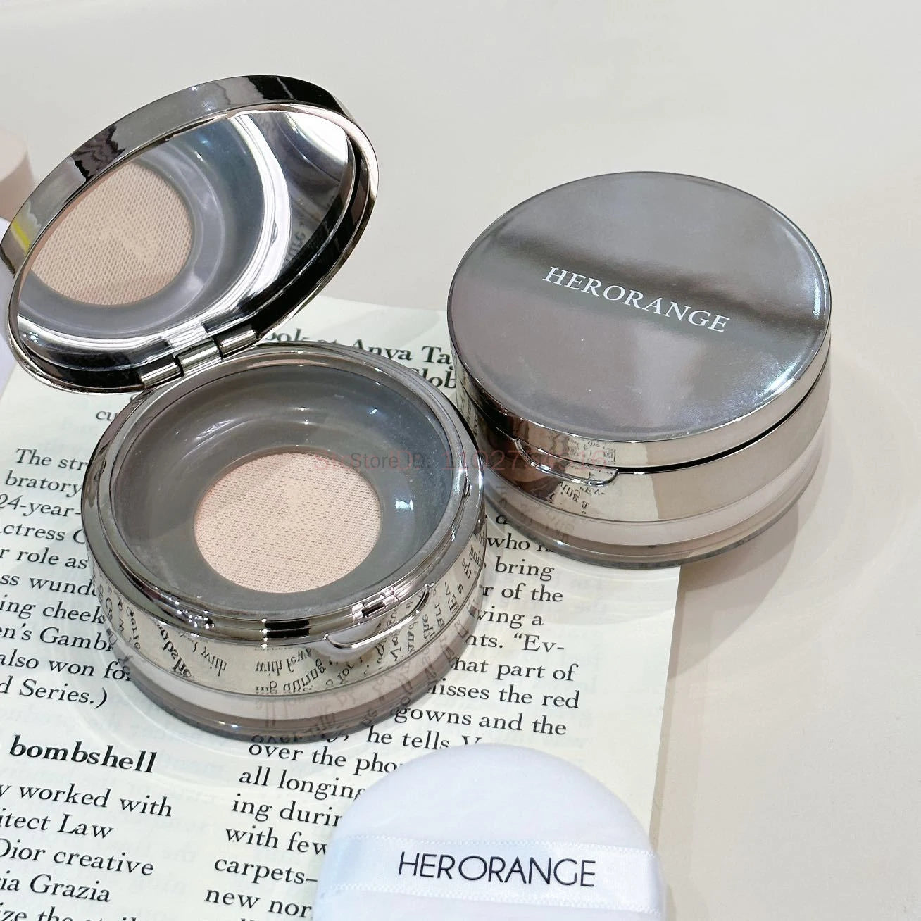 Poudre libre bicolore – Contrôle de l’huile, illumine, waterproof, longue tenue, couvrance totale, poudre compacte pour le visage, maquillage, cosmétiques