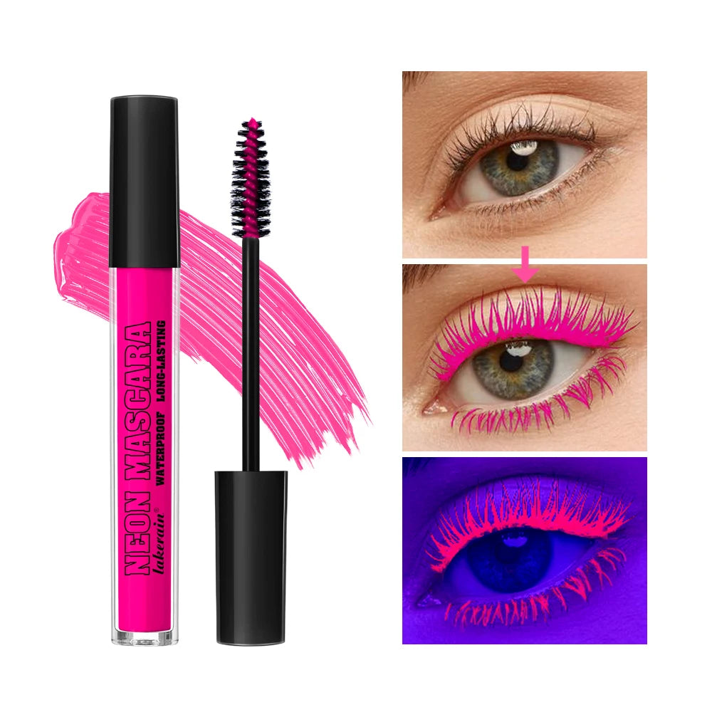 Mascara coloré volume et courbure waterproof longue tenue – bleu, blanc, vert, rose