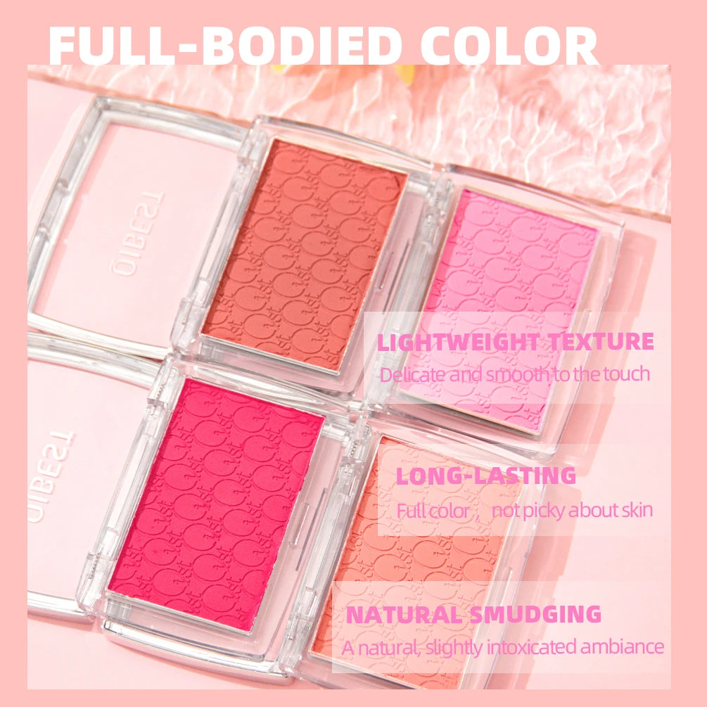 Nouveau Fard à Joues  Relief — Palette de Blush Teint Pêche, Rose et Orange, Effet Bonne Mine, Longue Tenue, Illuminateur et Contour Visage