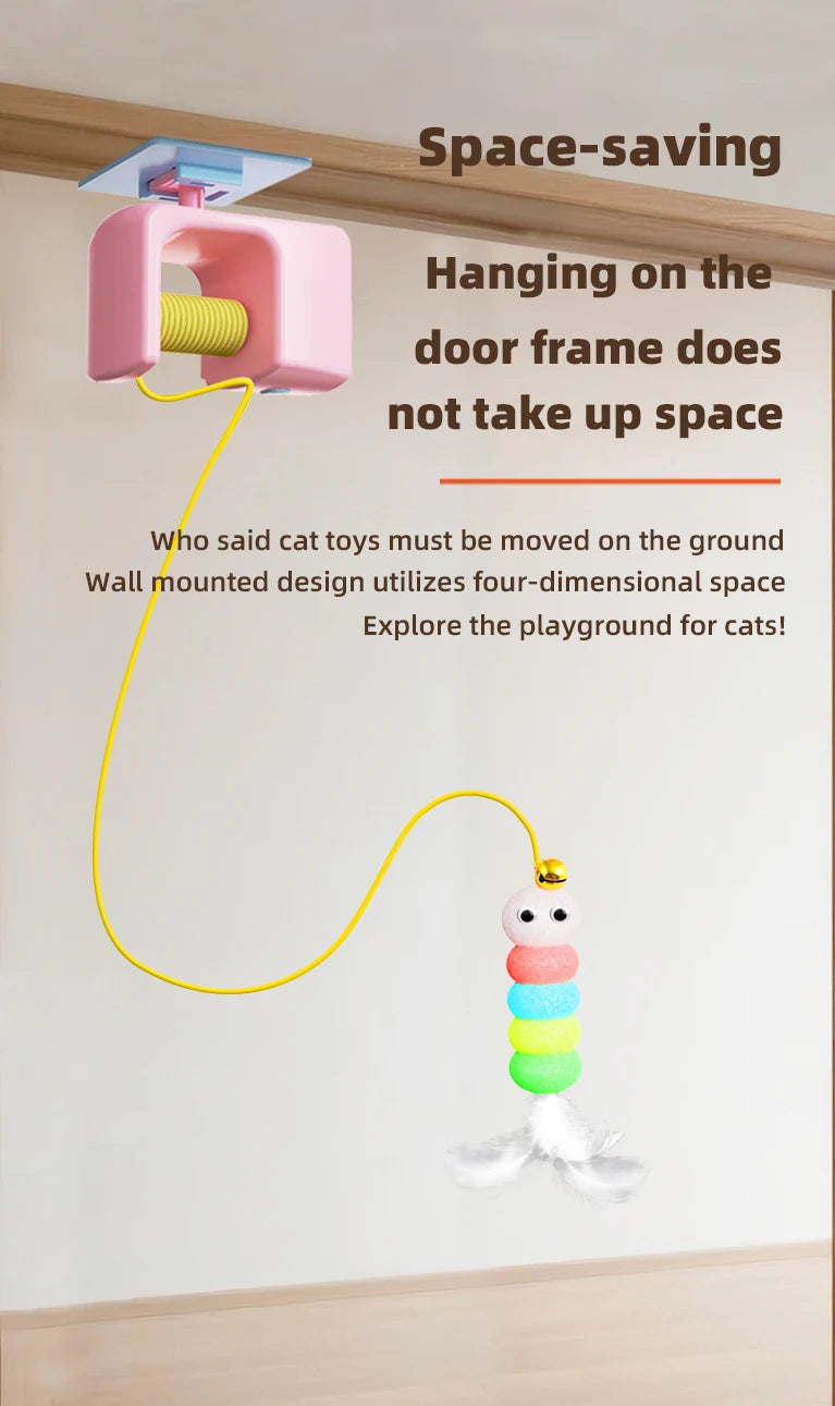 Rechargeable Interactive Flying Bird Cat Toy – Automatic Hanging Door Teaser