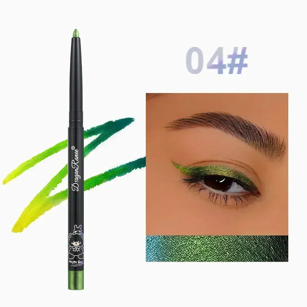 Eyeliner Pailleté– Multi-Chrome, Longue Tenue, Métallique, Ombre à Paupières Brillante, Teintes Vert et Violet