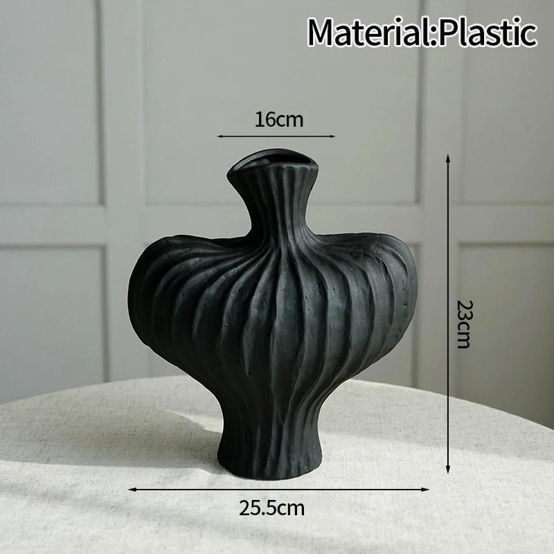 Modern White Decorative Vase – Minimalist Flower Vase for Home & Table Decor